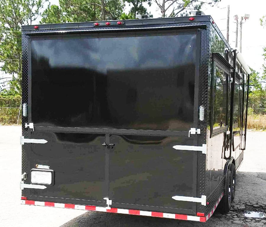 Southern Dimensions Concession Trailer 22 Foot- With OLE Hickory CTO and Gull Doors (SDG-234)